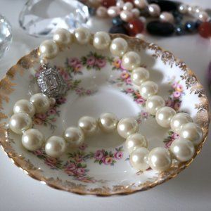 Carolee Ebmbellished Magnetic Clasp Faux Pearl Necklace